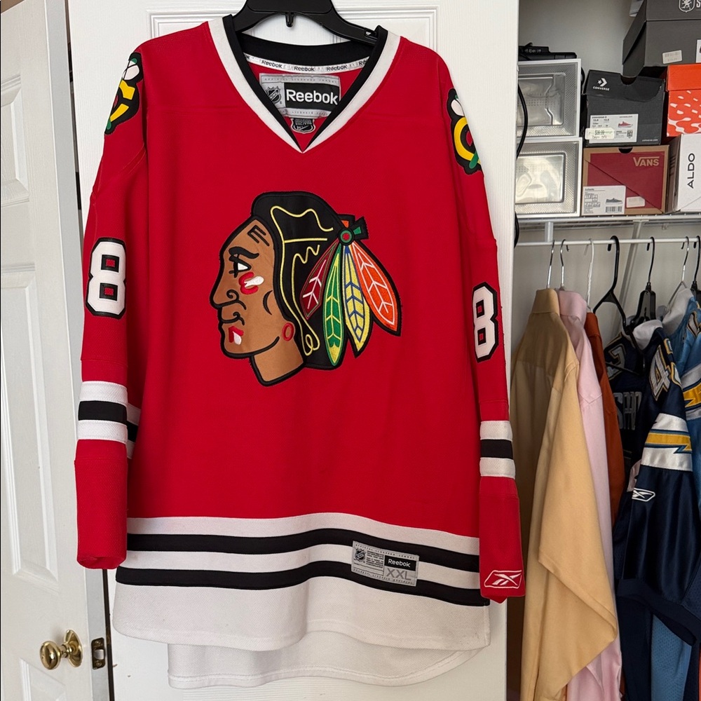 Reebok Red and Black Hockey Jersey